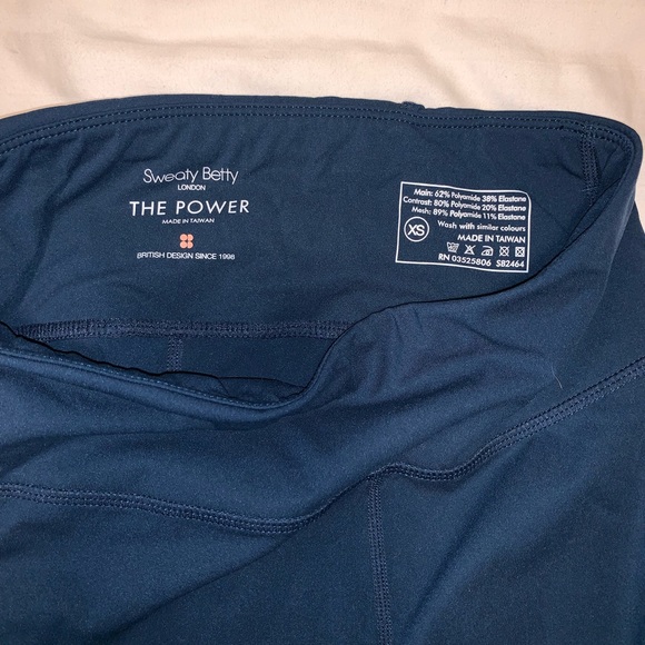 Sweaty Betty Crop Leggings blue with mesh detail - Picture 5 of 5